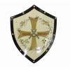 MEDIEVAL ROYAL KNIGHT CRUSADER SHIELD W GOLD CROSS